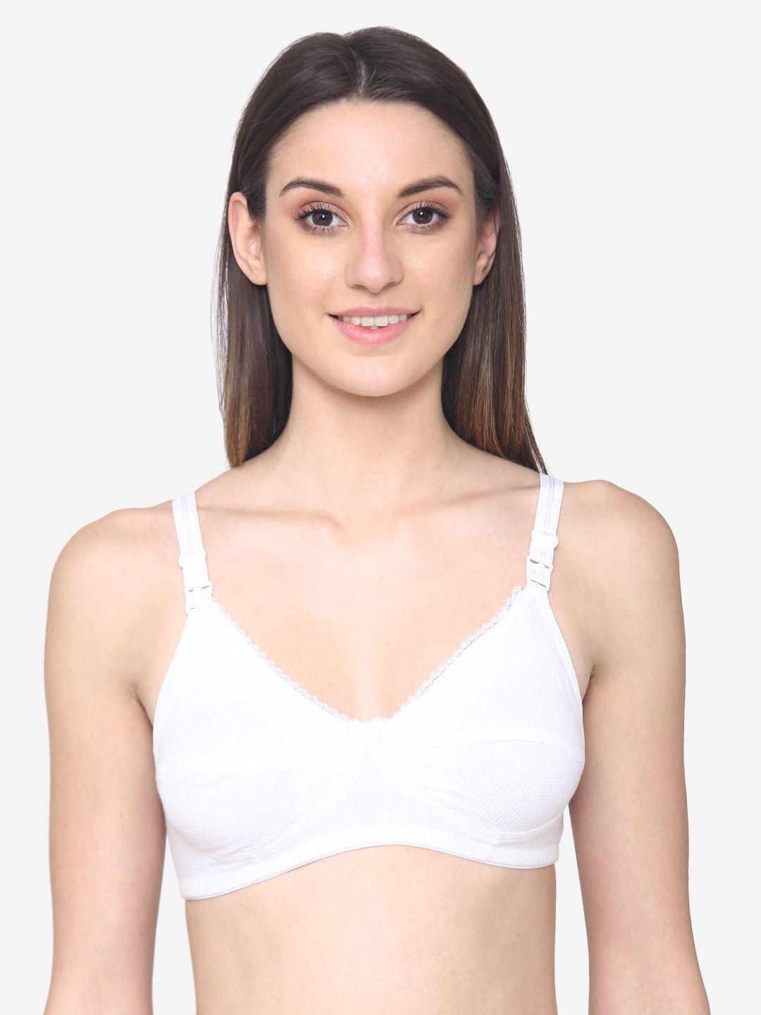 n-gal white solid non-wired non padded maternity bra nbra01