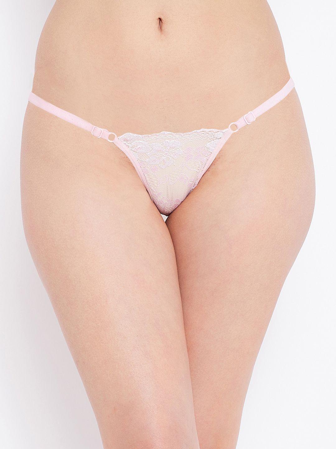 n-gal women pink lace inserts g-string thongs ntdt01