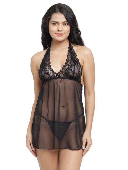 n-gal black lace babydoll