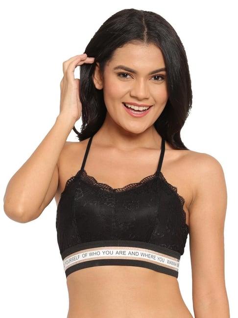 n-gal black lace non-padded bralette
