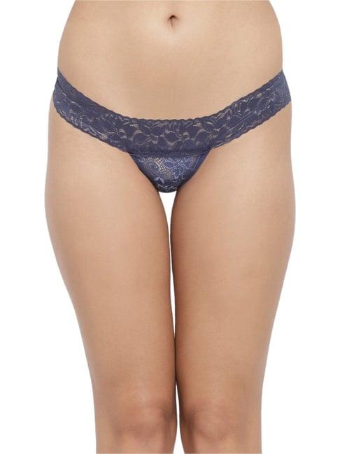 n-gal blue lace thong panty