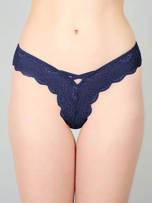 n-gal blue lace work bikini panty