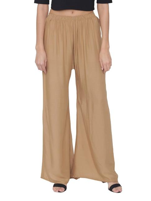 n-gal golden flared fit palazzos