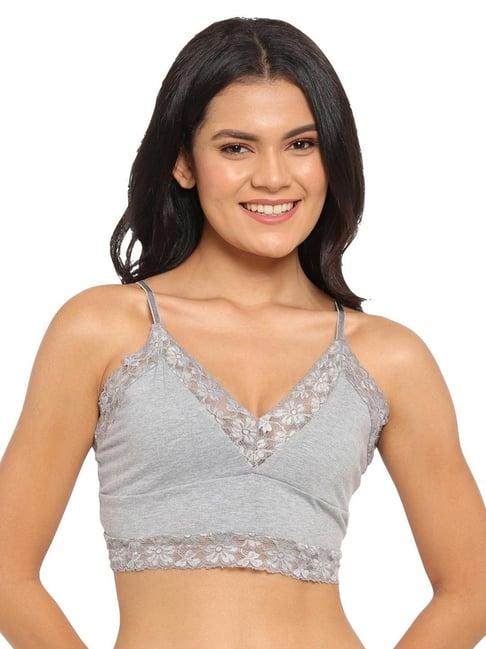 n-gal grey lace padded bralette