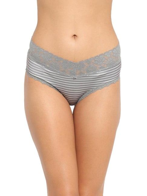 n-gal grey striped panty