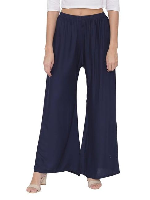 n-gal navy flared fit palazzos