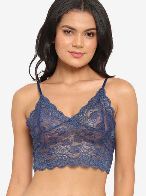 n-gal navy non-wired non-padded bralettes bra