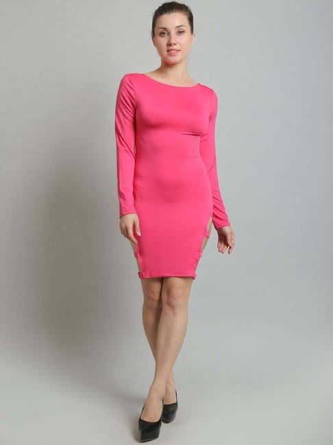 n-gal pink bodycon dress