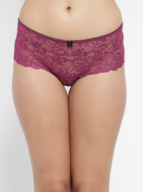 n-gal purple lace hipster panty