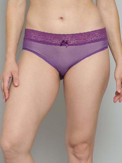 n-gal purple lace work hipster panty