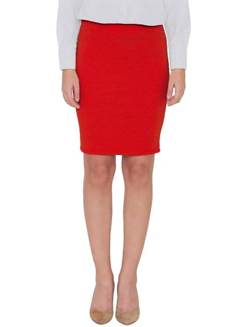 n-gal red above knees skirt