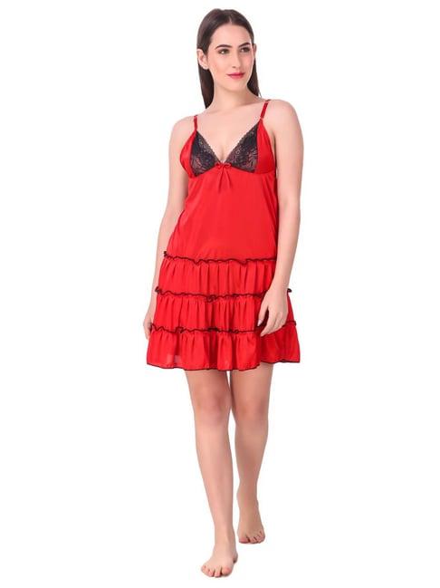 n-gal red lace babydoll