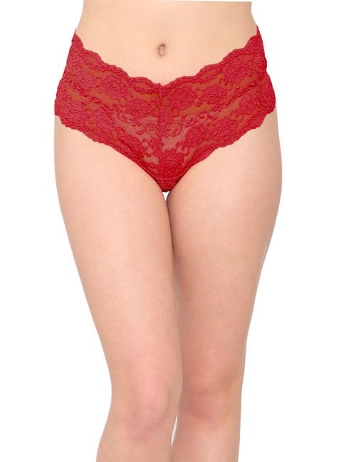 n-gal red lace hipster panty