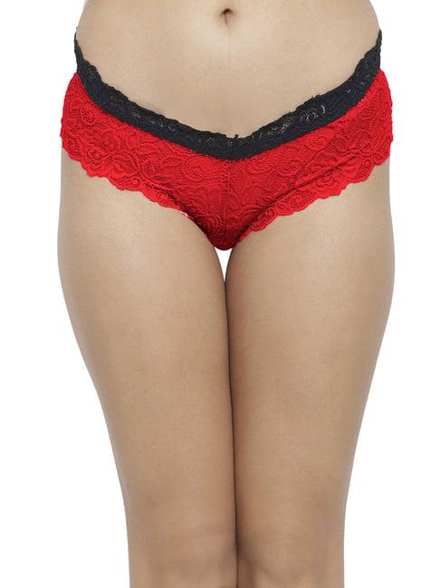 n-gal red lace hipster panty