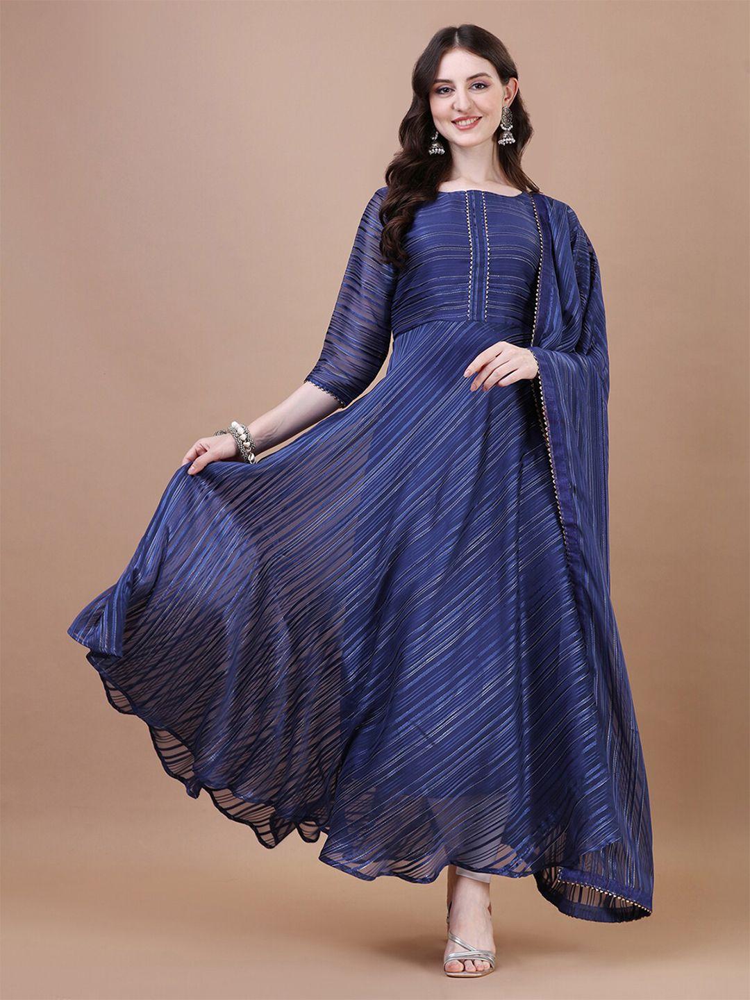 n n enterprise anarkali kurta with gotta patti dupatta sets