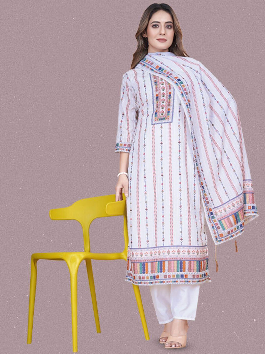 n n enterprise embroidered straight kurta set