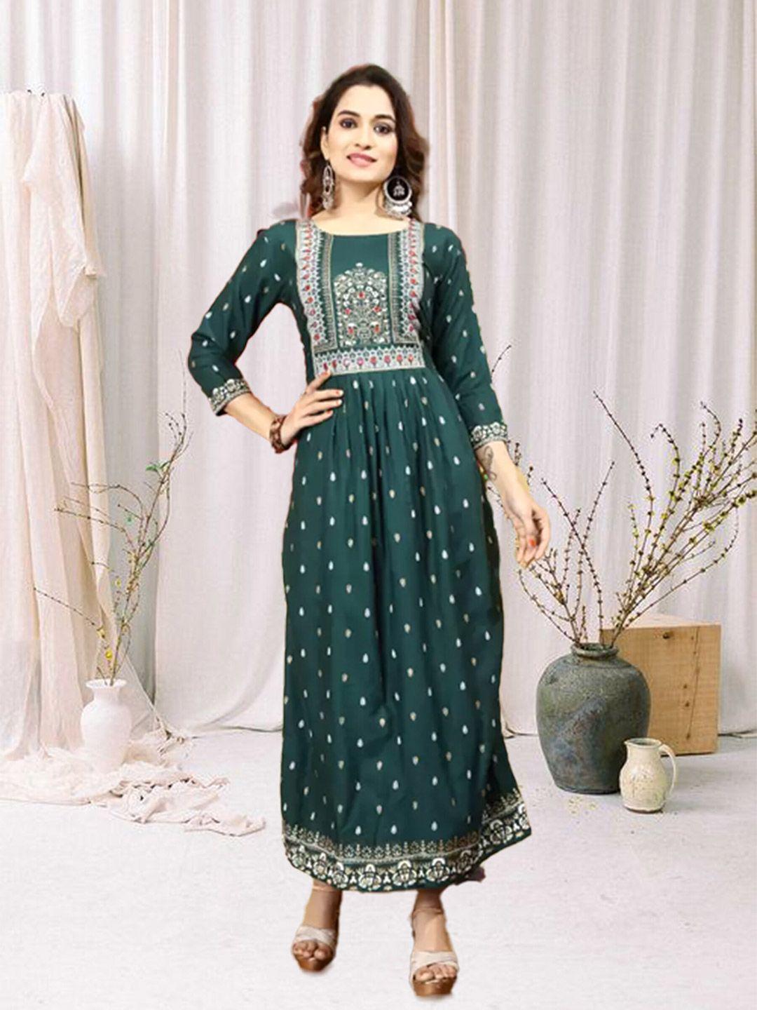 n n enterprise embroidered thread work maxi kurta