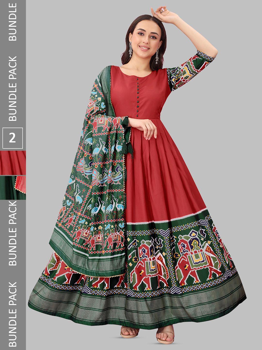 n n enterprise selection of 2 printed maxi ethnic dress