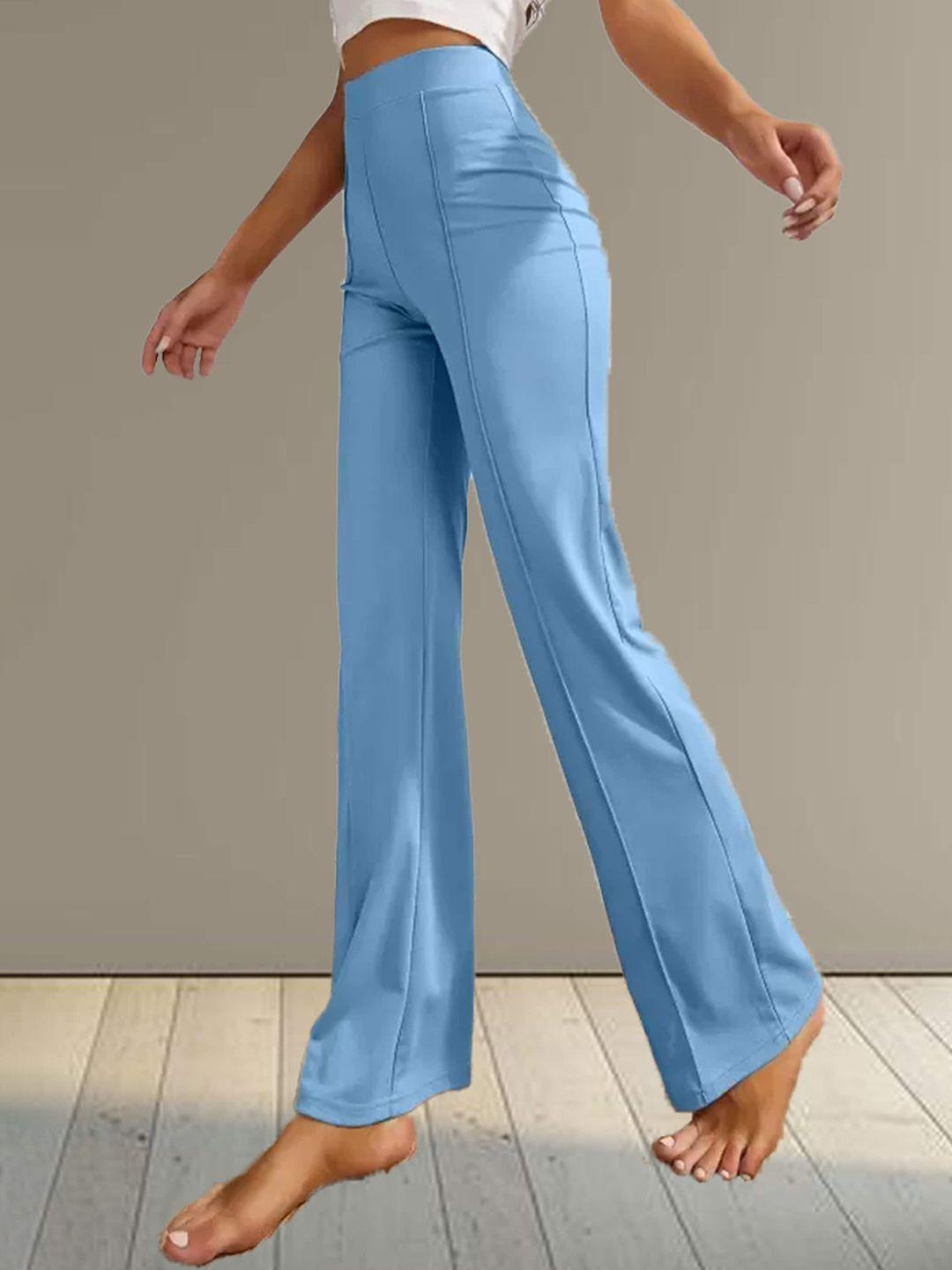 n n enterprise women blue original high-rise trousers