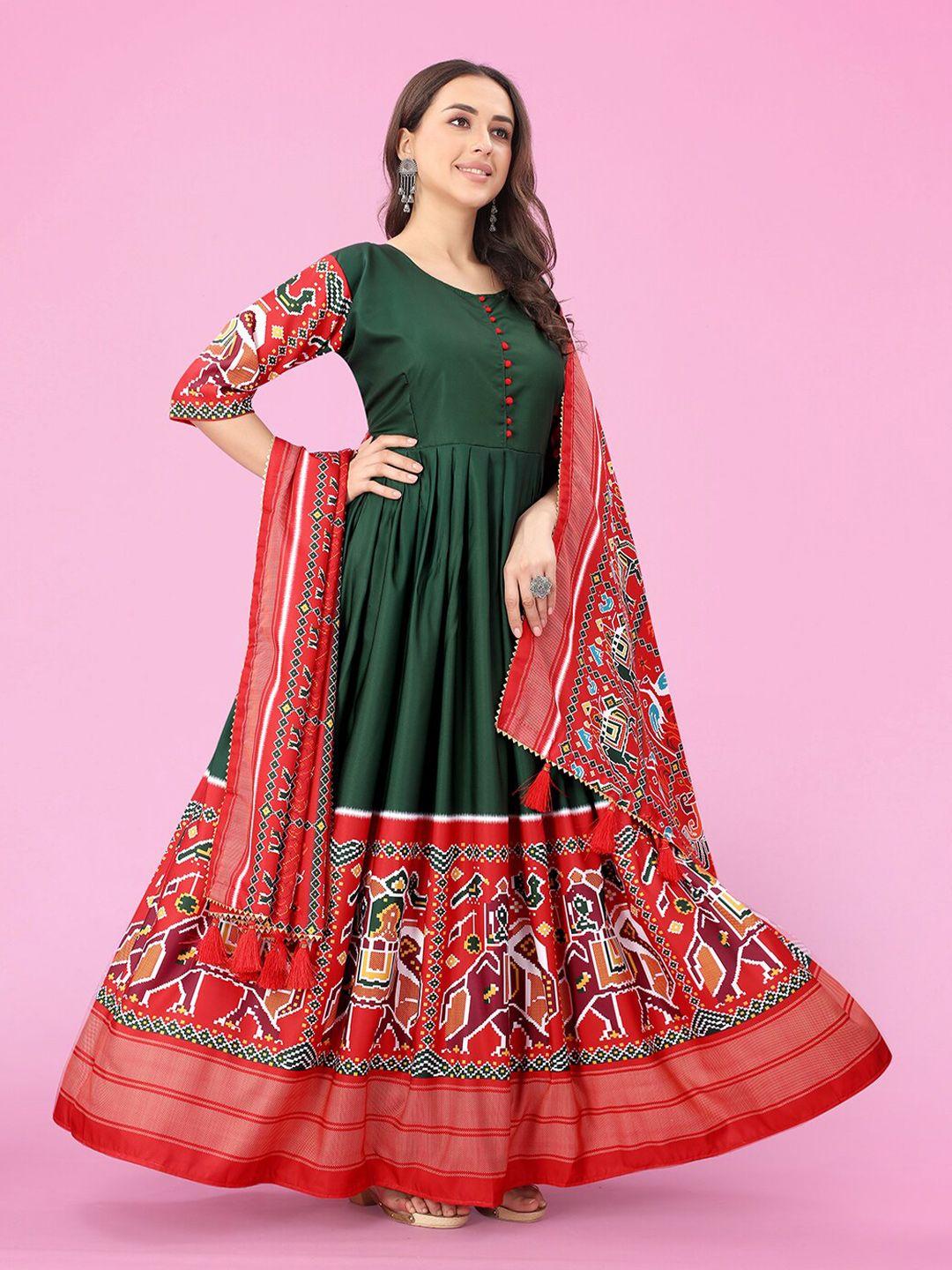 n n enterprise women ethnic motifs printed anarkali kurta with duppata