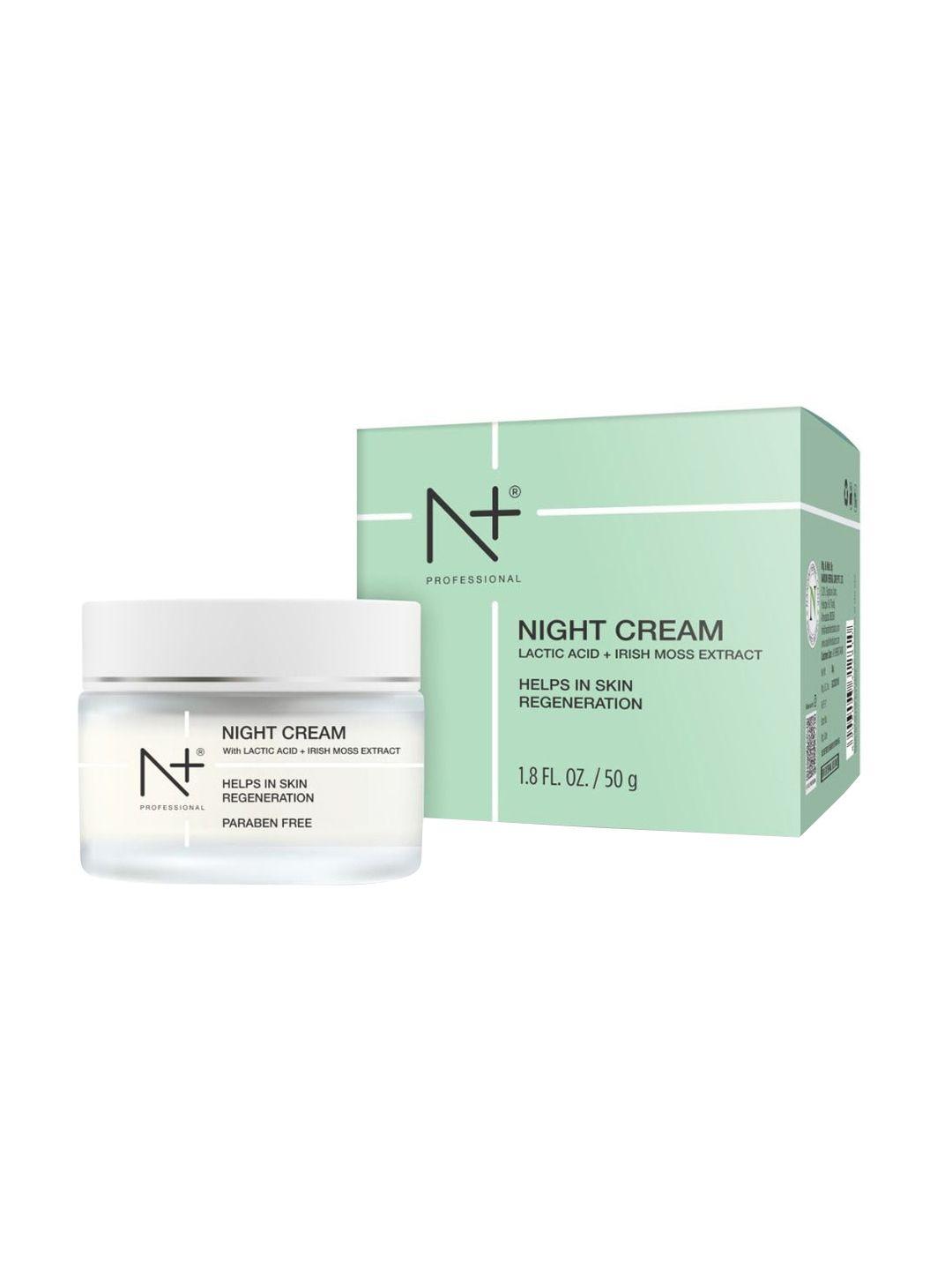 n plus professional  lactic acid & irish moss extract night cream 50g