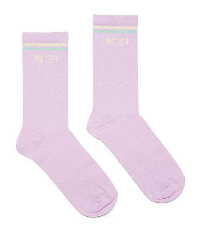 n21 kids purple fitted socks (3-7 y)