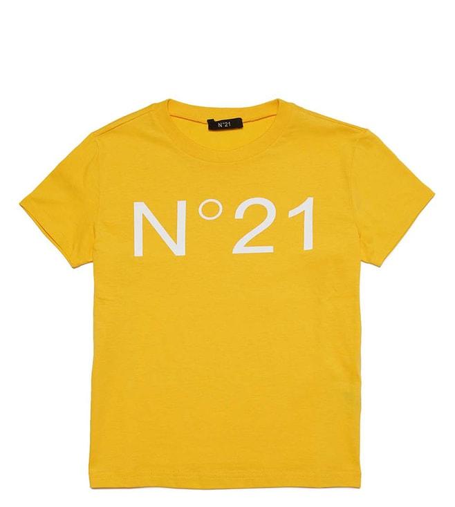 n21 kids yellow logo regular fit t-shirt