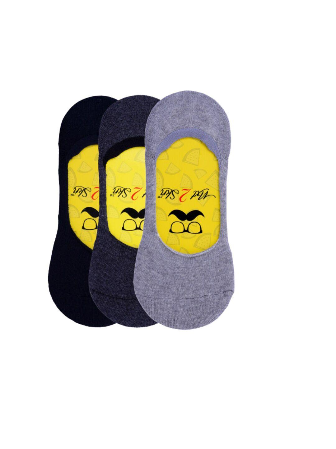 n2s next2skin men pack of 3 assorted turkish cotton shoe-liners