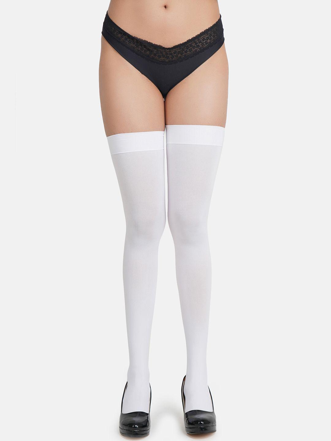 n2s next2skin women white solid stockings