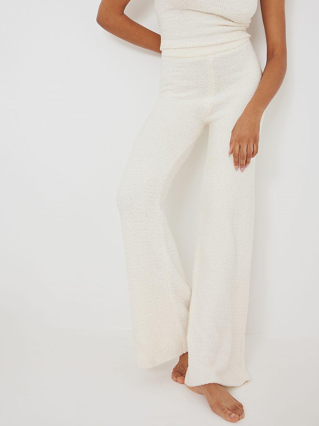 na-kd women off white loose fit trousers