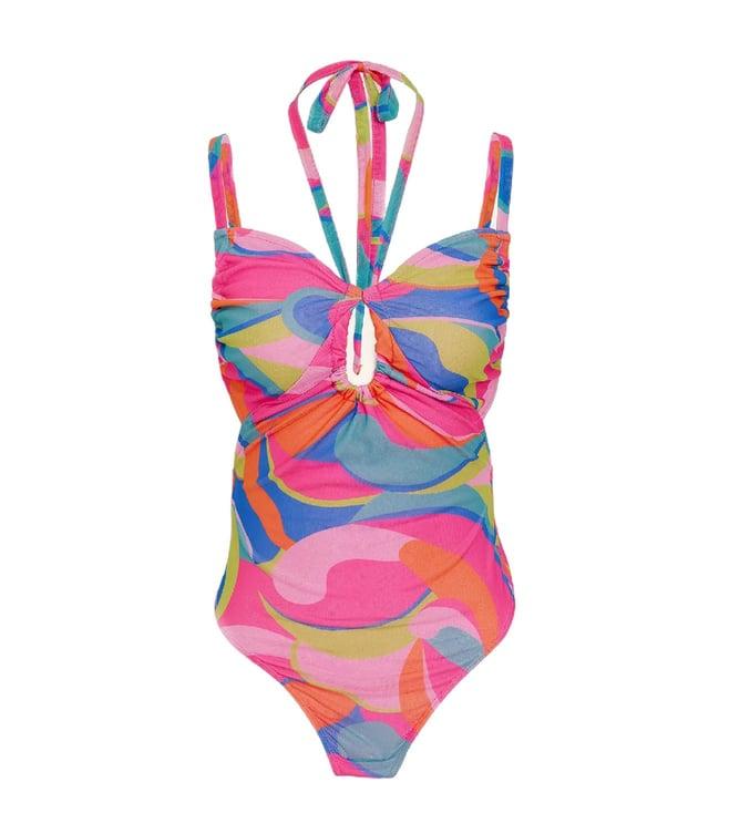 na-kd swirl print cutout bodysuit