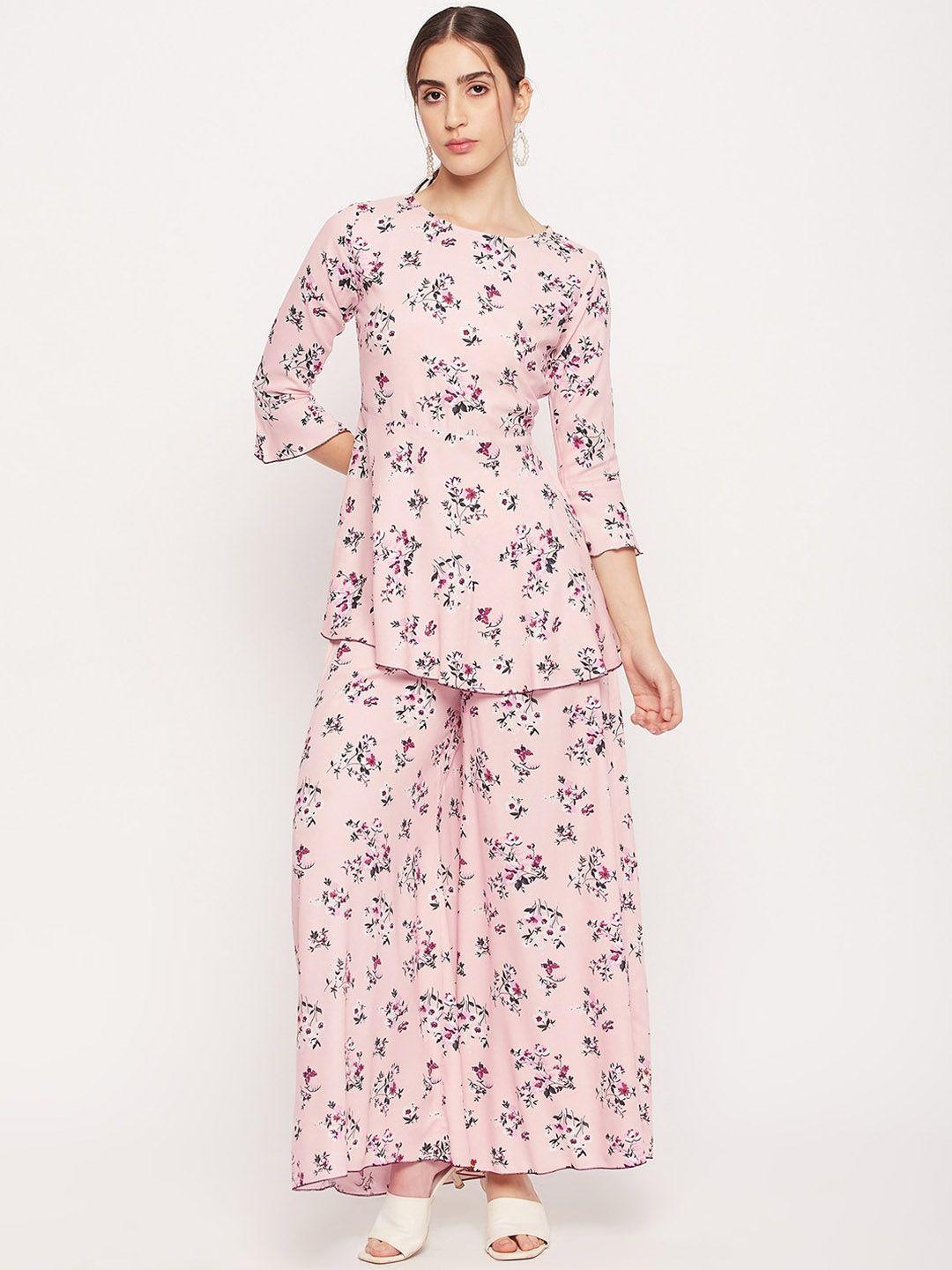 nabia floral printed tunic & trousers