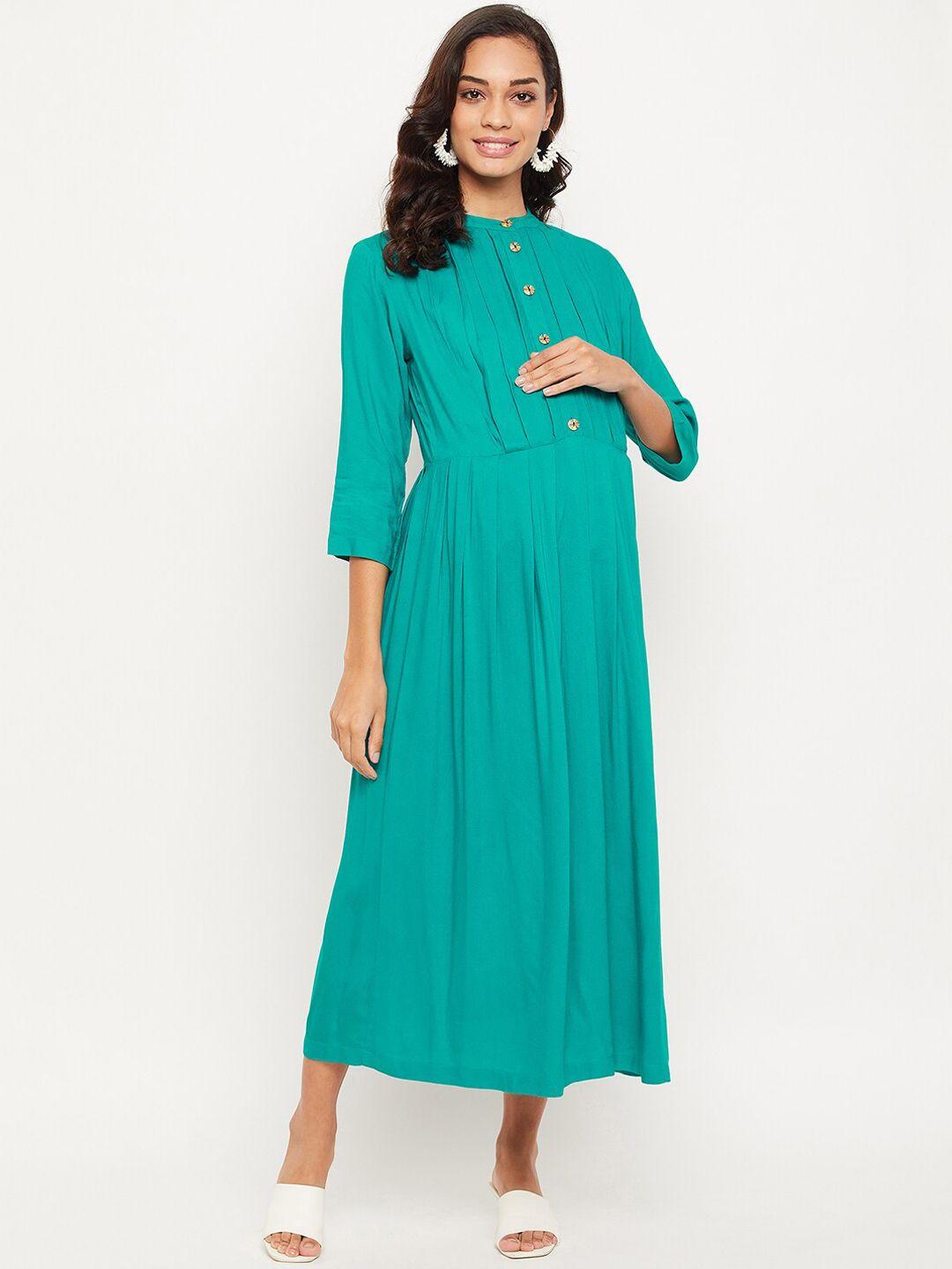 nabia maternity women blue maxi dress