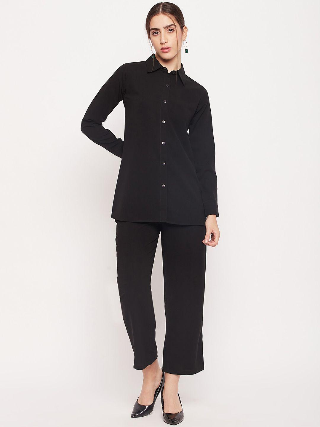 nabia shirt collar shirt with trousers