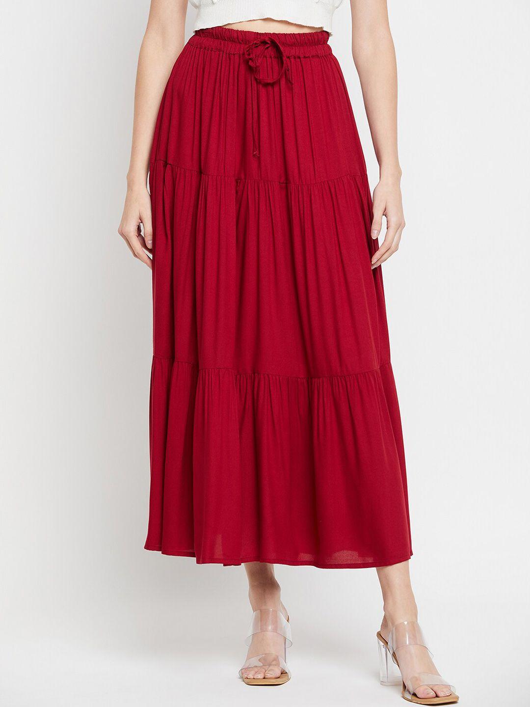 nabia tiered maxi skirts