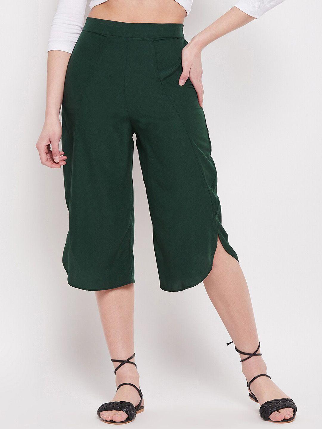 nabia women relaxed high-rise pleated culottes trousers
