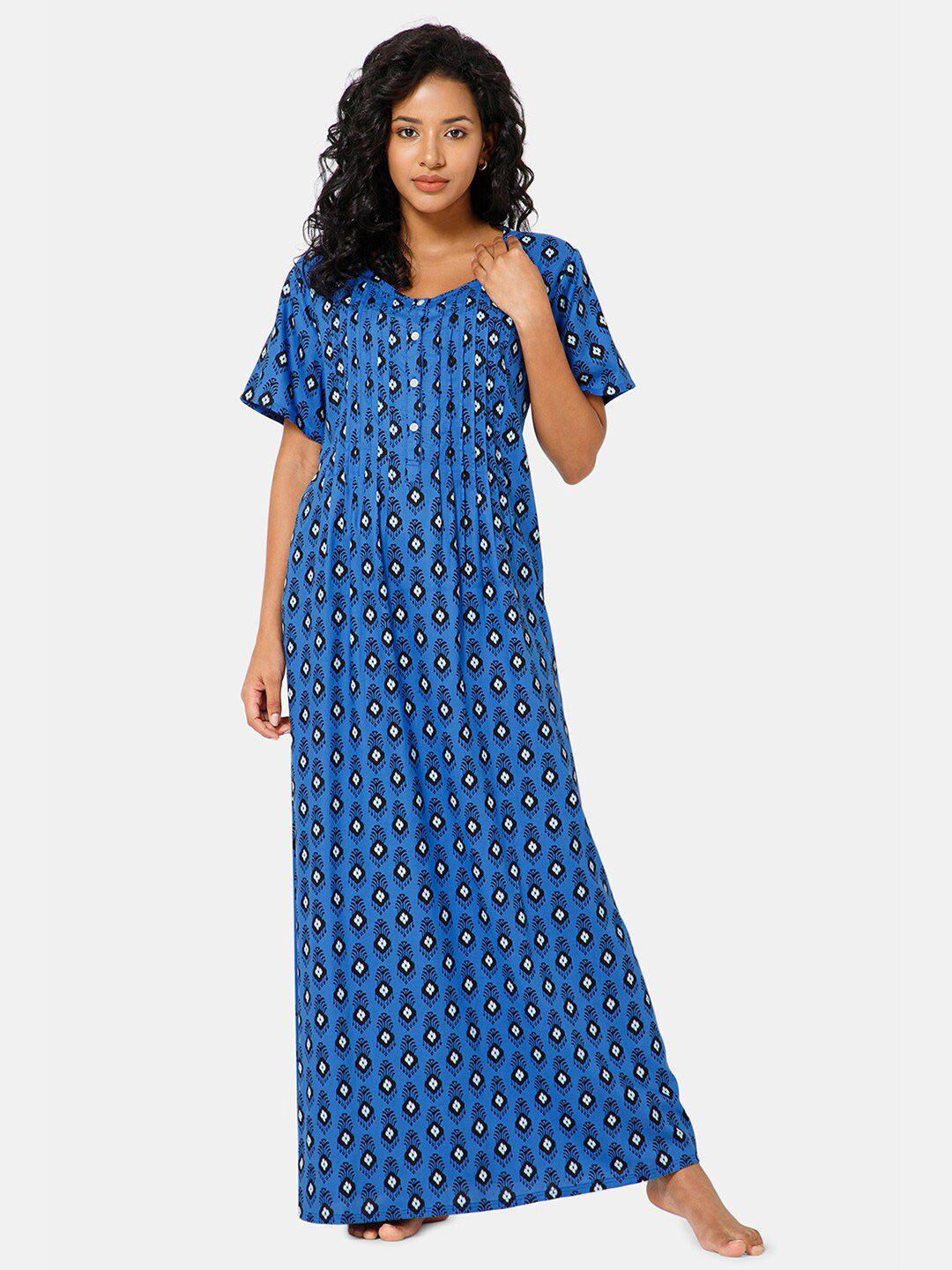 naidu hall geometric printed maxi nightdress