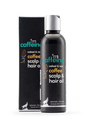 naked & raw coffee scalp & hair oil for hair growth with redensyl & argan oil