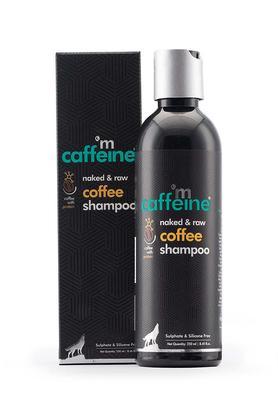 naked & raw coffee shampoo for hair fall control with protein & argan oil