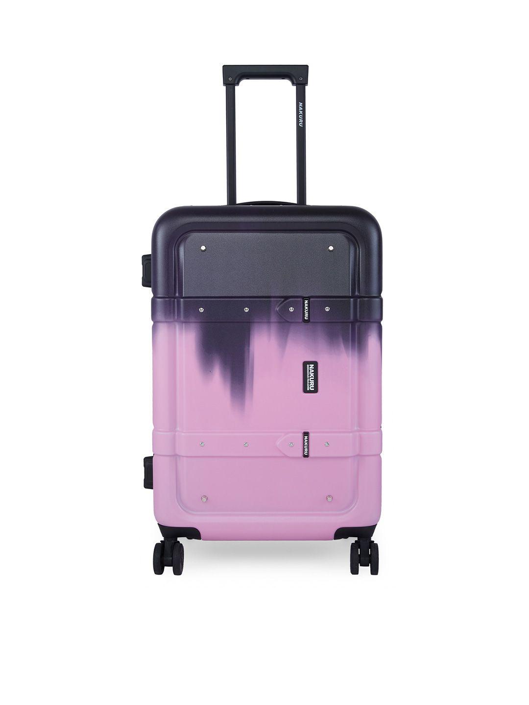 nakuru 2141 range purple color hard trolley suitcase- medium