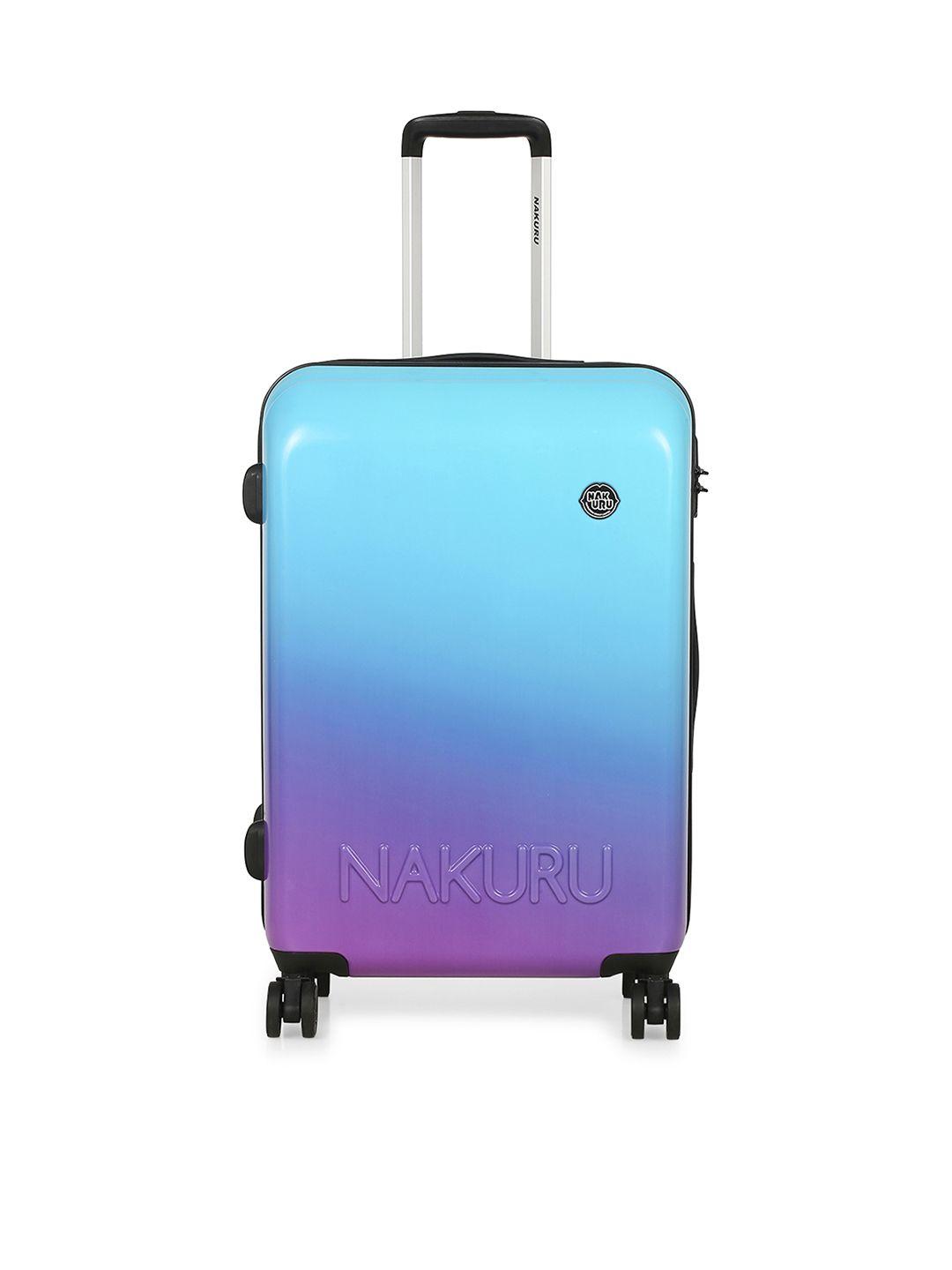 nakuru az-2251 blue color pu material hard 24" medium trolley