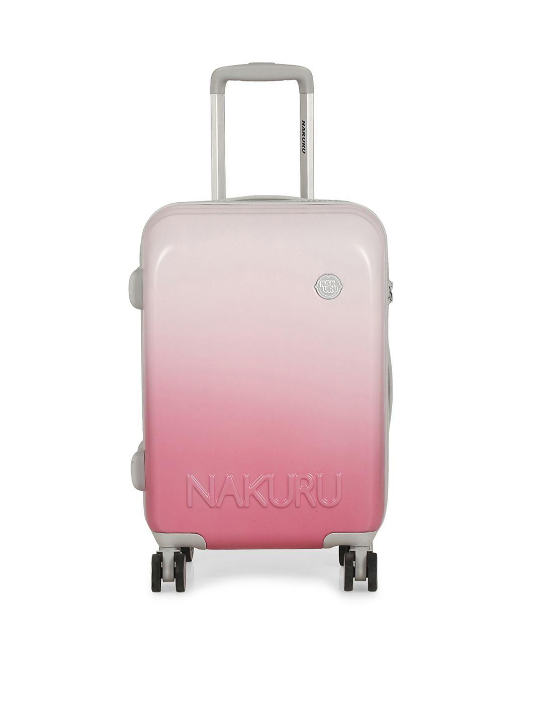 nakuru az-2251 zipper range pink hard 20" cabin trolley