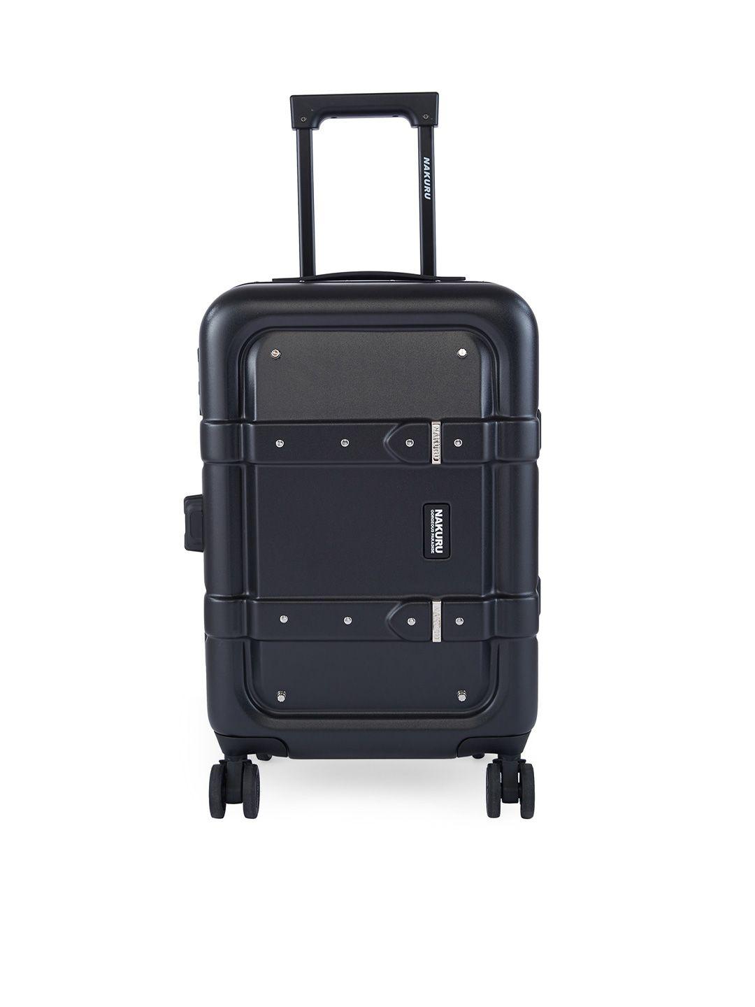 nakuru black textured soft sided cabin trolley suitcase