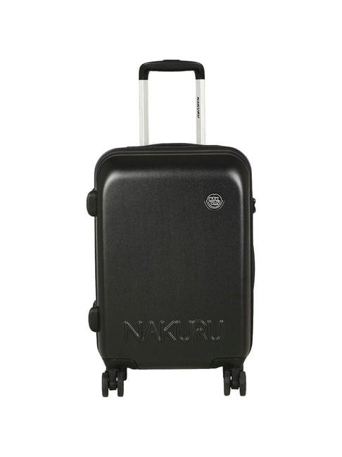 nakuru lakeview expedition black matt solid hard cabin trolley bag -20 cm