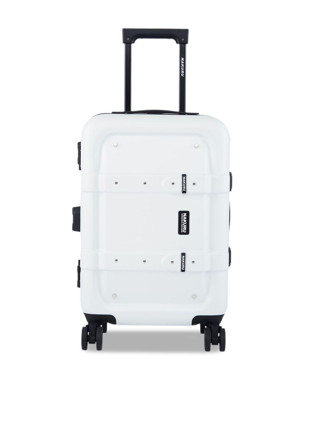 nakuru night sky alu matte white hard case 20 inch cabin trolley bag