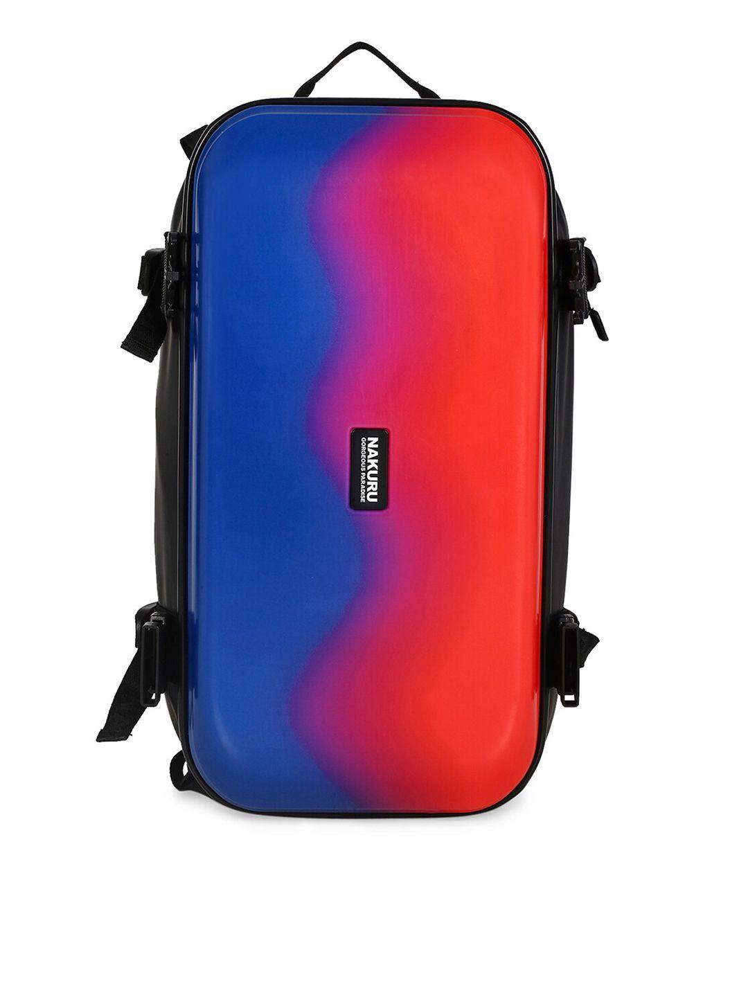 nakuru unisex blue & black colourblocked backpack