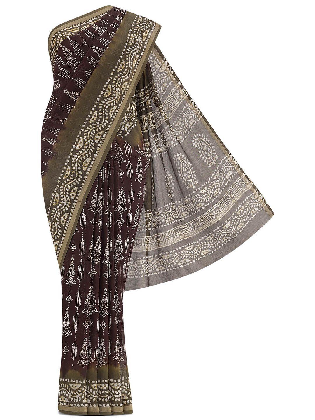 nalli batik silk cotton maheshwari saree