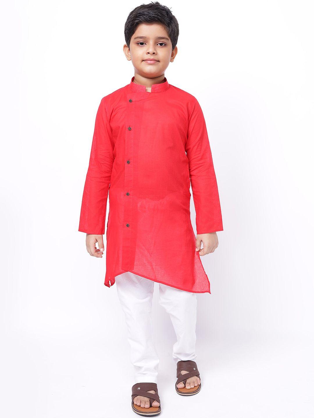 namaskar boys cotton self design kurta