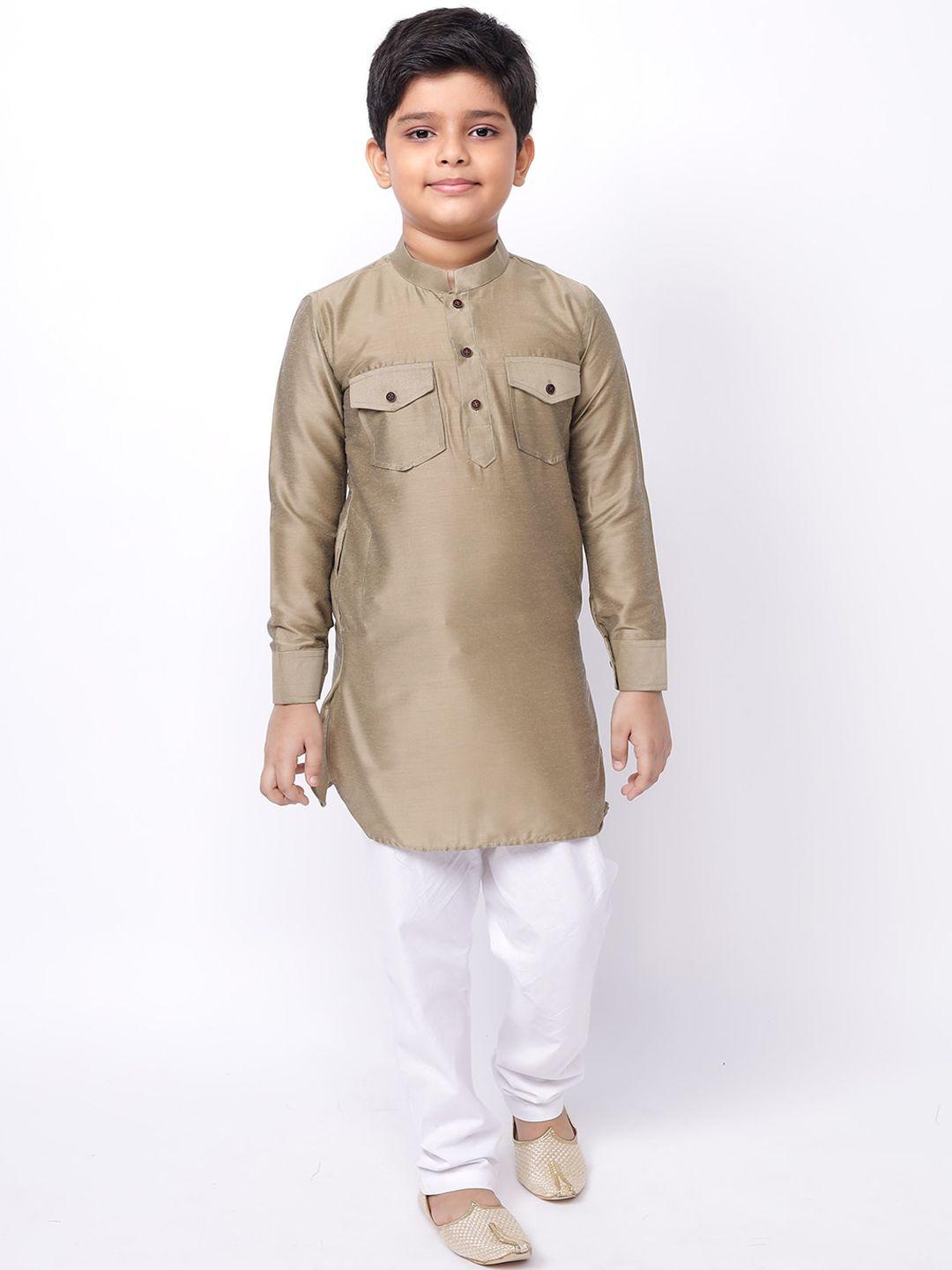 namaskar boys cotton solid kurta