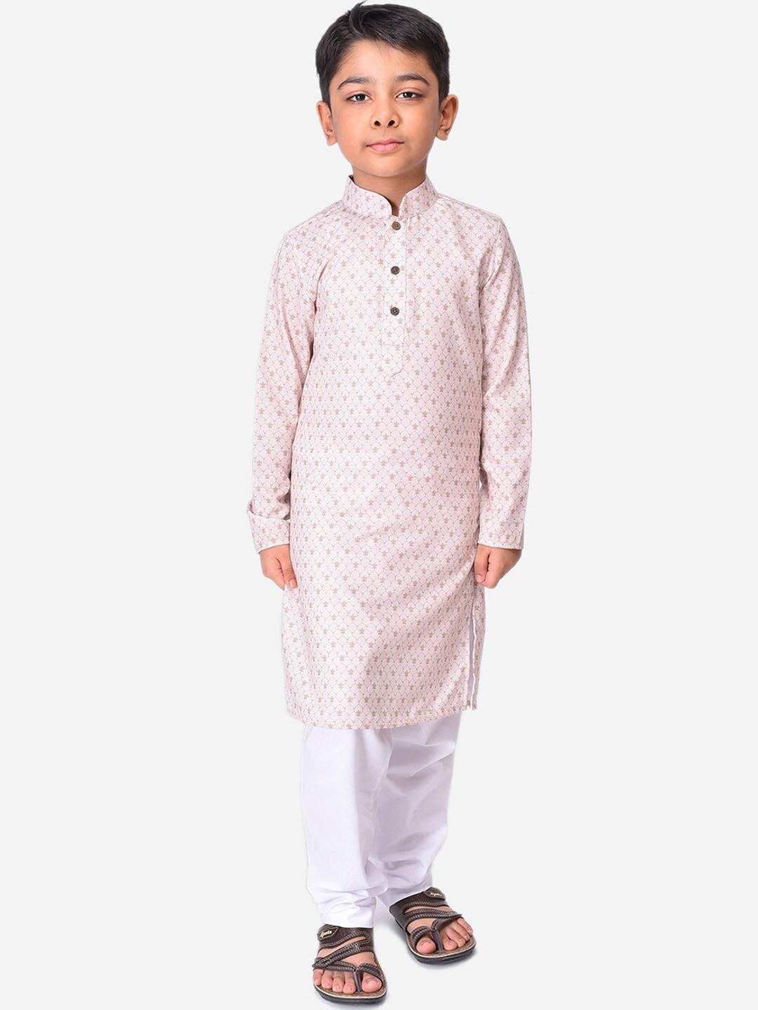 namaskar boys mandarin collar cotton kurta